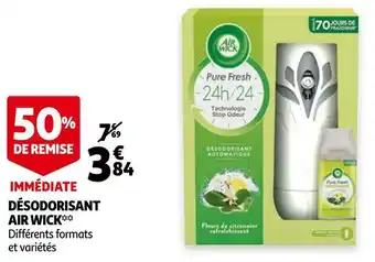 Auchan Air wick désodorisant* offre