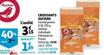 Auchan Auchan croissants offre