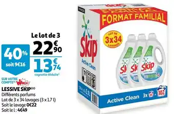 Auchan Skip lessive* offre