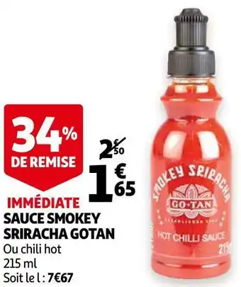 Auchan Sriracha sauce smokey gotan offre