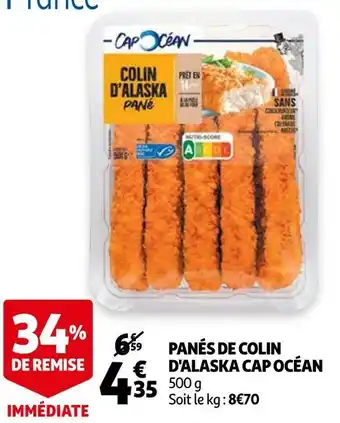Auchan Cap océan panés de colin d'alaska offre