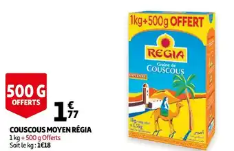 Auchan Régia couscous moyen offre