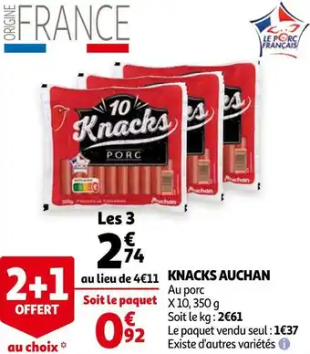 Auchan Auchan knacks offre