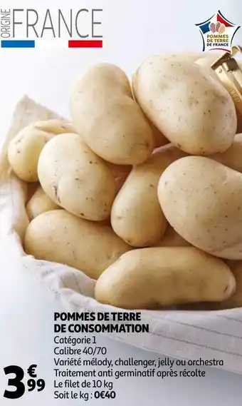 Auchan Pommes de terre de consommation offre