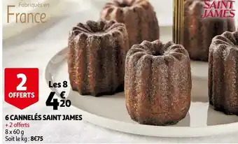 Auchan Saint james 6 cannelés offre