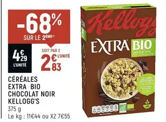 Spar Kellogg’s céréales extra bio chocolat noir offre