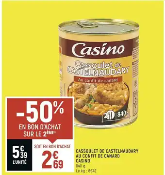 Spar Casino cassoulet de castelnaudary au confit de canard offre