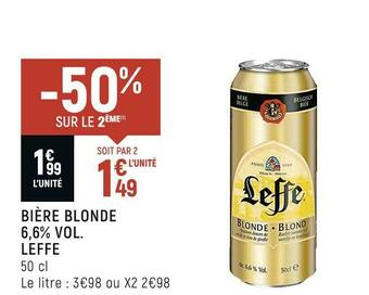 Spar Leffe bière blonde 6,6% vol. offre