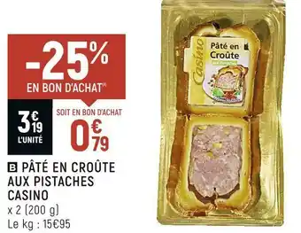 Casino pâté en croûte aux pistaches