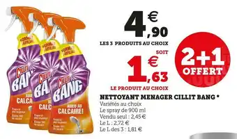 Super U Cillit bang nettoyant menager* offre