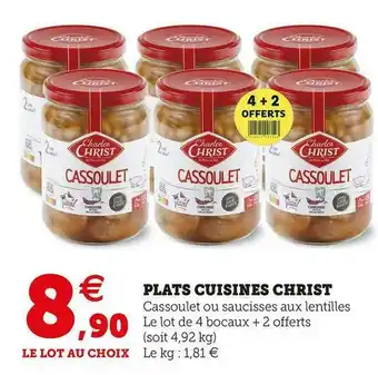 Super U Plats cuisines christ offre