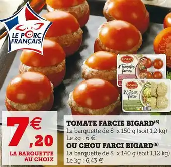 Super U Bigard tomate farcie offre
