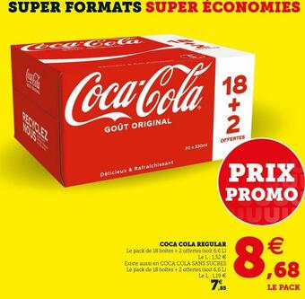 Super U Coca cola coca cola regular offre