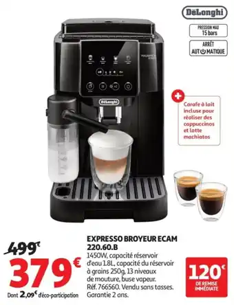 DeLonghi Expresso broyeur ECAM 220.60.B