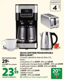 Auchan Qilive Cafetière Programmable offre