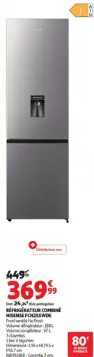 Auchan HISENSE RÉFRIGÉRATEUR COMBINÉ offre