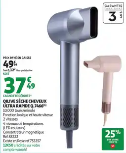 Auchan QILIVE SÈCHE CHEVEUX offre
