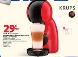 Auchan KRUPS MACHINE ESPRESSO NESCAFÉ DOLCE GUSTO PICCOLO XS offre