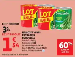Auchan Bonduelle Haricots Verts offre