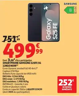 Auchan SAMSUNG Galaxy S25 FE offre