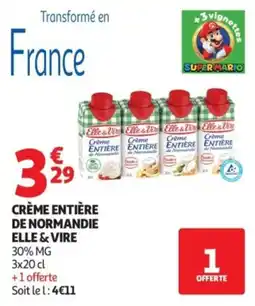 Auchan ELLE & VIRE Crème entière offre