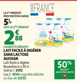 Auchan Auchan Lait facile à digérer offre