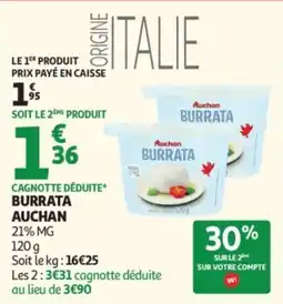 Auchan Auchan Burrata offre