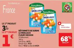 Auchan Fleury Michon Bâtonnets de surimi offre