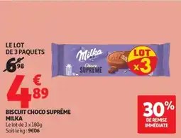 Auchan Milka Biscuit Choco Suprême offre