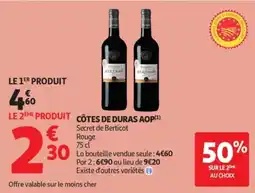 Auchan BERTICOT Secret de Berticot offre