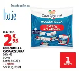 Auchan Casa Azzurra Mozzarella offre