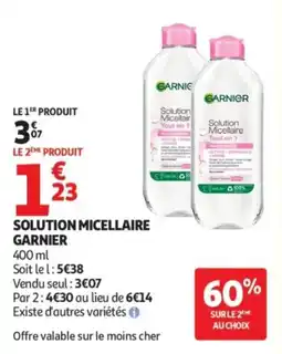 Auchan GARNIER Solution Micellaire offre