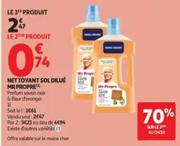 Auchan Mr. Propre NETTOYANT SOL DILUÉ offre