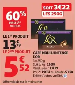 Auchan L'OR Café moulu intense offre