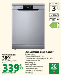 Auchan Qilive Lave Vaisselle Q.6345 offre