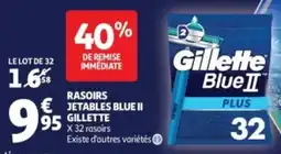 Auchan Gillette Rasoirs jetables Blue II offre