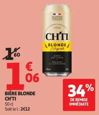 Auchan CH'TI BIÈRE BLONDE offre