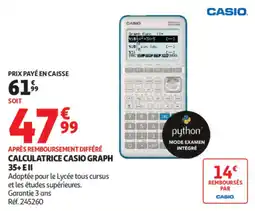Auchan CASIO CALCULATRICE CASIO GRAPH 35+ E II offre