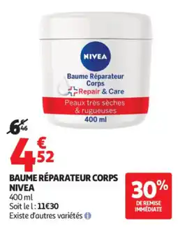 Auchan NIVEA Baume Réparateur Corps offre