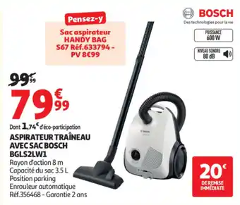 BOSCH ASPIRATEUR TRAÎNEAU AVEC SAC