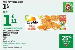 Auchan Gerblé Biscuits au soja offre
