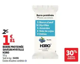 Auchan H3RO Barre protéinée offre