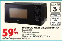 Auchan Qilive Four micro-ondes grill offre