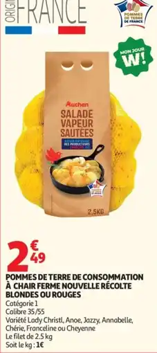 Auchan Auchan SALADE VAPEUR SAUTÉES offre
