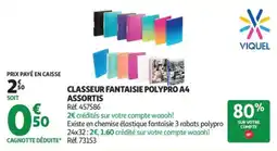 Auchan Viquel classeur fantaisie polypro a4 offre