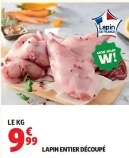Auchan Lapin DE FRANCE Lapin entier découpé offre