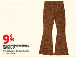 Auchan INEXTENSO TREGGING FOURRÉ FILLE offre