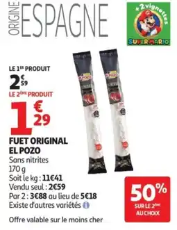 Auchan EL POZO FUET ORIGINAL offre