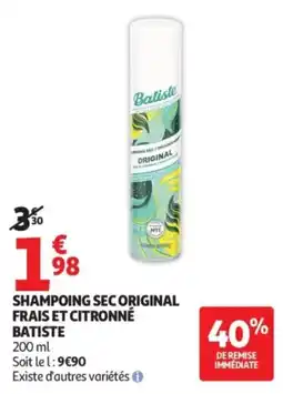 Auchan Batiste Shampoing sec original offre