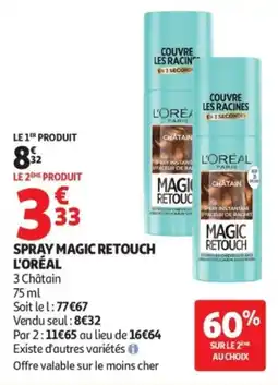 Auchan L'ORÉAL SPRAY MAGIC RETOUCH offre